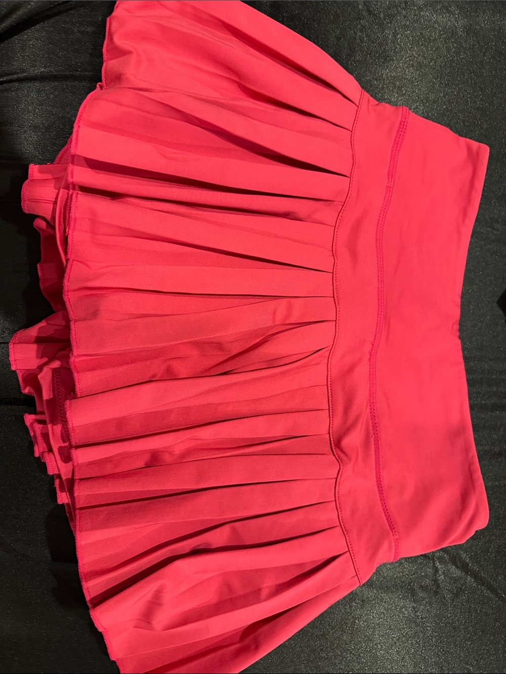 Pleated Skater Mini Skirt in Bright Pink